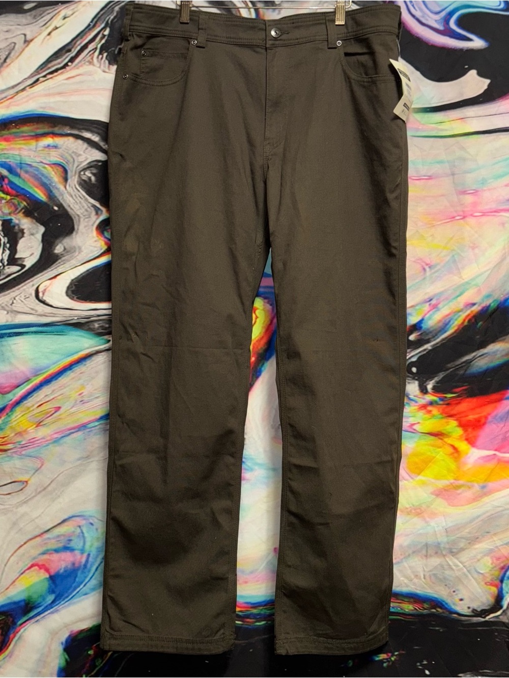 NWT Duluth Trading Co Olive Brown Relaxed Fit